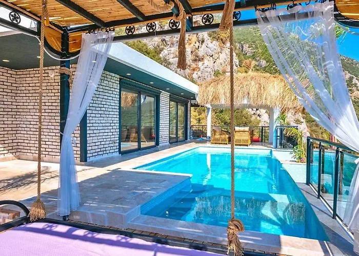 Villa Akbel 2 Bedroom Secluded With Private Pool Hot Tub Kalkan