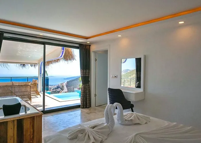 Akbel 2 Bedroom Secluded With Private Pool Hot Tub * Kalkan